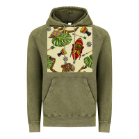 Vintage Olive african woman and mask seamless pattern Vintage Hoodie - BundleAndBundleShop