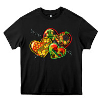 Black juneteenth hearts Heavy Core Tee - CowGirlArtShop