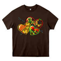 Chocolate Brown juneteenth hearts Heavy Core Tee - CowGirlArtShop