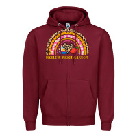 Burgundy back to school rainbow hello kindergarten Zipper Hoodie - AdoDesignShop