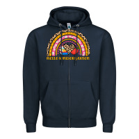 Navy back to school rainbow hello kindergarten Zipper Hoodie - AdoDesignShop