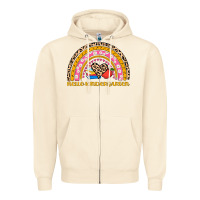 Sandshell back to school rainbow hello kindergarten Zipper Hoodie - AdoDesignShop