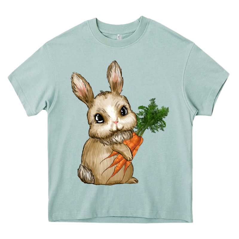 Happy Easter With Bunny And Carrot Heavy Core Tee by RanaPortraitStore | Teevron