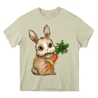 Mossy Happy Easter With Bunny And Carrot Heavy Core Tee - RanaPortraitStore