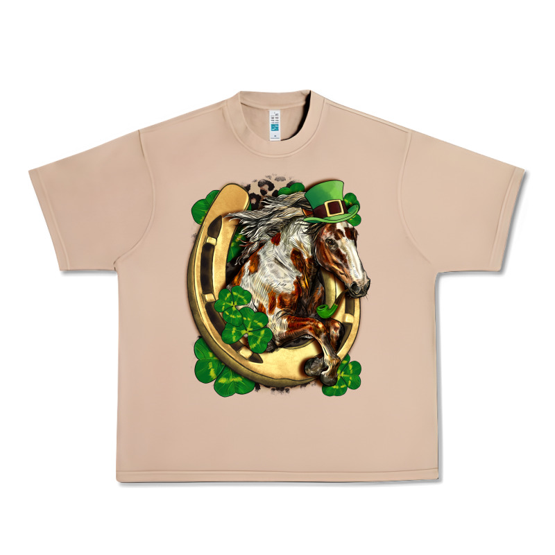 Horse With Horseshoe St Patricks Day Urban Heavy Tee by FaDigitalArtStudio | Teevron