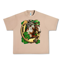 Burro Horse with horseshoe st patricks day Urban Heavy Tee - FaDigitalArtStudio
