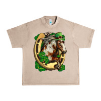 French Oak Horse with horseshoe st patricks day Urban Heavy Tee - FaDigitalArtStudio