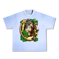 Grape Ice Horse with horseshoe st patricks day Urban Heavy Tee - FaDigitalArtStudio