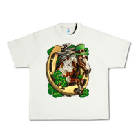 Pistachio Horse with horseshoe st patricks day Urban Heavy Tee - FaDigitalArtStudio