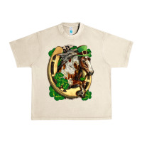 Sandshell Horse with horseshoe st patricks day Urban Heavy Tee - FaDigitalArtStudio