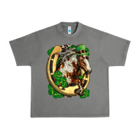 Tornado Horse with horseshoe st patricks day Urban Heavy Tee - FaDigitalArtStudio