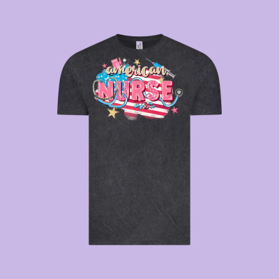 American Nurse Vintage Tee Designed By Fadigitalartstudio