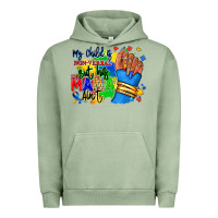 Pigment Oil Green my child is non verbal but his mama aint afro Urban Hoodie - RanaPortraitStore