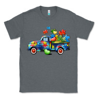 Charcoal Heather Autism truck Classic Tee - CowGirlArtShop