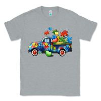 Heather Grey Autism truck Classic Tee - CowGirlArtShop