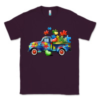 Plum Autism truck Classic Tee - CowGirlArtShop