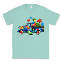 Seafoam Autism truck Classic Tee - CowGirlArtShop