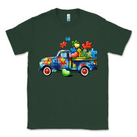 Sports Green Autism truck Classic Tee - CowGirlArtShop