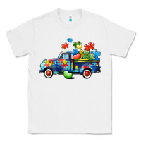 White Autism truck Classic Tee - CowGirlArtShop