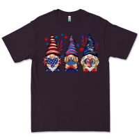Plum 4th Of July gnomies with stars Premium Tee - HowdyJamesFarm
