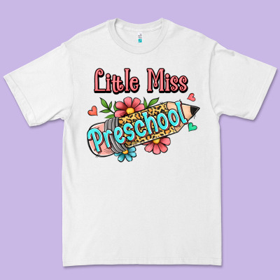 Little Miss Preschool Premium Tee Designed By Ranaportraitstore