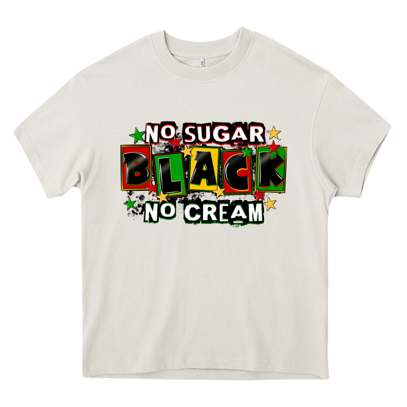 No Sugar No Cream Black Heavy Core Tee by CowGirlArtShop | Teevron