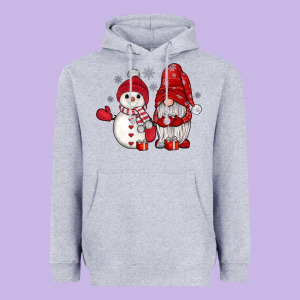 Snowman Gnome Heavyweight Hoodie Designed By Jahusdesignshop