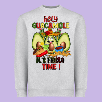 Holy Guacamole Its Fiesta Time Heavyweight Sweatshirt Designed By Jahusdesignshop