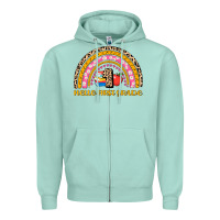 Seafoam back to school rainbow hello first grade Zipper Hoodie - AdoDesignShop