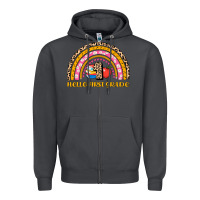 Smoke back to school rainbow hello first grade Zipper Hoodie - AdoDesignShop