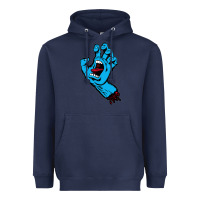 Navy santacruz screaming hand Heavyweight Hoodie - artisFamous