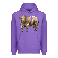 Purple simmental bull Premium Hoodie - LillyAllenDesigns