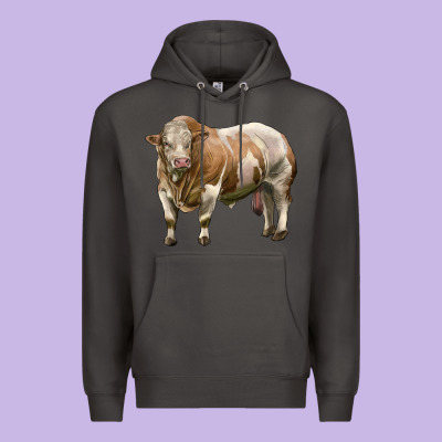 Simmental Bull Premium Hoodie Designed By Lillyallendesigns