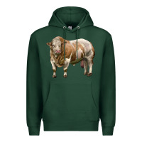Sports Green simmental bull Premium Hoodie - LillyAllenDesigns