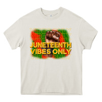 Cream juneteenth vibes only Heavy Core Tee - CowGirlArtShop