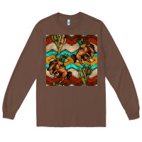 Chestnut native american aztec seamless pattern 5 Long Sleeve Tee - BundleAndBundleShop