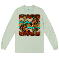 Matcha native american aztec seamless pattern 5 Long Sleeve Tee - BundleAndBundleShop