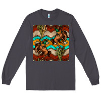 Smoke native american aztec seamless pattern 5 Long Sleeve Tee - BundleAndBundleShop