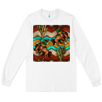 White native american aztec seamless pattern 5 Long Sleeve Tee - BundleAndBundleShop