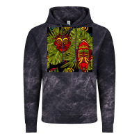 Cloud Black african masks and monstera leaf seamless pattern Vintage Hoodie - BundleAndBundleShop