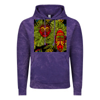 Cloud Purple african masks and monstera leaf seamless pattern Vintage Hoodie - BundleAndBundleShop