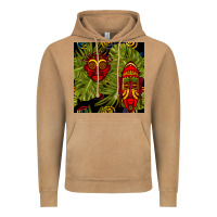 Vintage Camel african masks and monstera leaf seamless pattern Vintage Hoodie - BundleAndBundleShop