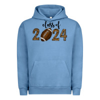 Pigment Pebble Blue class of 2024 american football Urban Hoodie - RanaPortraitStore