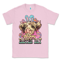 Bubblegum Pink Happy Easter Day cow Classic Tee - HowdyJamesFarm