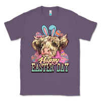 Lavender Happy Easter Day cow Classic Tee - HowdyJamesFarm