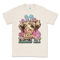 Natural Happy Easter Day cow Classic Tee - HowdyJamesFarm