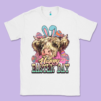 Happy Easter Day Cow Classic Tee Designed By Howdyjamesfarm