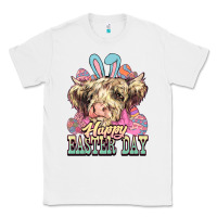 White Happy Easter Day cow Classic Tee - HowdyJamesFarm