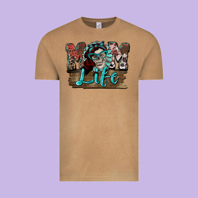 Mom Life Skull Mother's Day Vintage Tee Designed By Fadigitalartstudio
