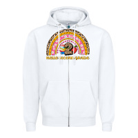 White back to school rainbow hello second grade Zipper Hoodie - AdoDesignShop